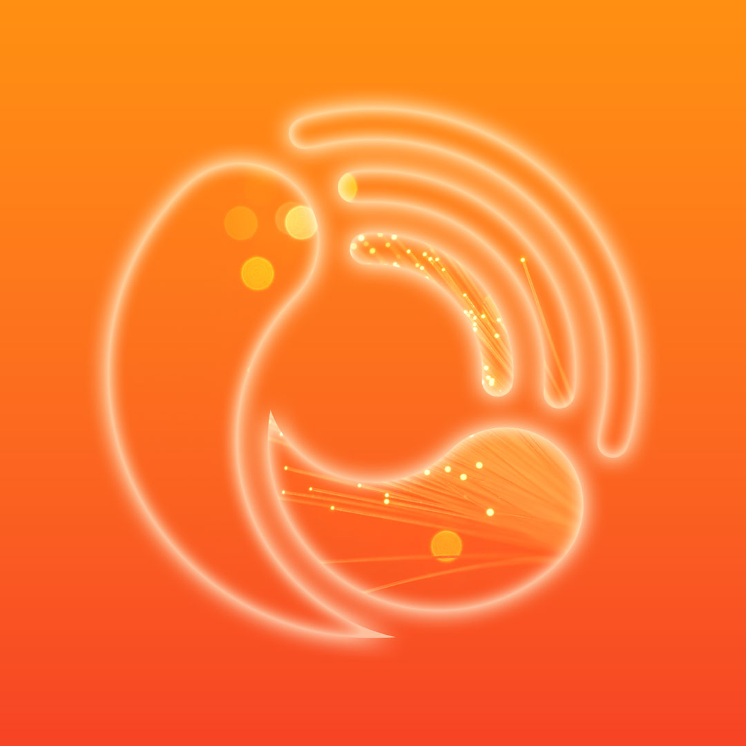 Logo Orange call su sfondo sfumato